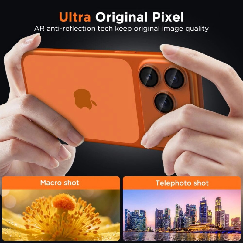 Tech-Protect Camfull Fit+ Copertura per fotocamera per Apple iPhone 17 Pro, trasparente opaco