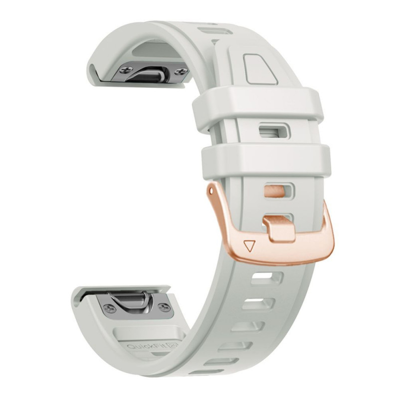 Cinturino in silicone per orologio Tech-Protect per Garmin Fenix 5s / 5s Plus / 6s / 6s Pro / 7s / 8 / 9 / 9 Pro 43 mm, grigio nebbia