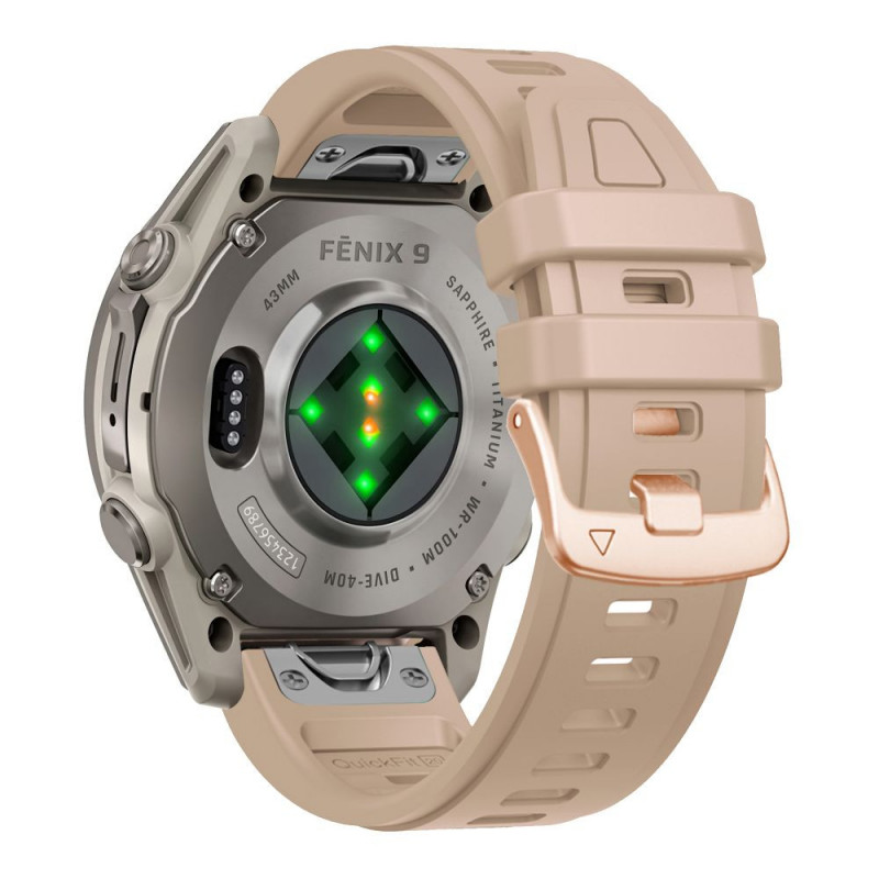 Cinturino in silicone Tech-Protect per Garmin Fenix 5s / 5s Plus / 6s / 6s Pro / 7s / 8 / 9 / 9 Pro 43 mm, noce