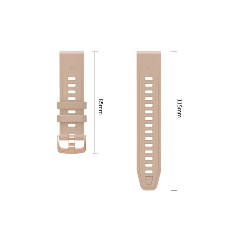Cinturino in silicone Tech-Protect per Garmin Fenix 5s / 5s Plus / 6s / 6s Pro / 7s / 8 / 9 / 9 Pro 43 mm, noce