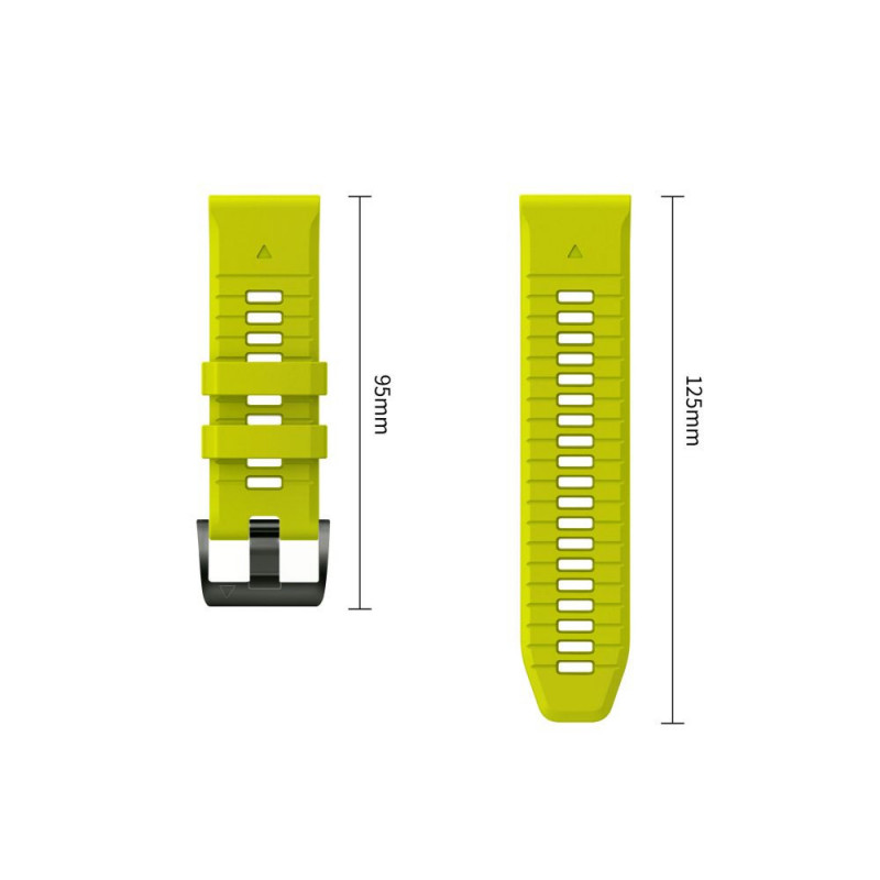 Cinturino in silicone Tech-Protect per Garmin Fenix 5 / 6 / 6 Pro / 7 / 8 / 8 Pro / E / 9 / 9 Pro 47 mm, Volt Lime