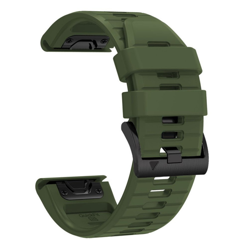 Cinturino in silicone Tech-Protect per Garmin Fenix 5 / 6 / 6 Pro / 7 / 8 / 8 Pro / E / 9 / 9 Pro 47 mm, verde militare