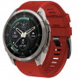 Cinturino in silicone Tech-Protect per Garmin Fenix 5 / 6 / 6 Pro / 7 / 8 / 8 Pro / E / 9 / 9 Pro 47 mm, rosso cremisi