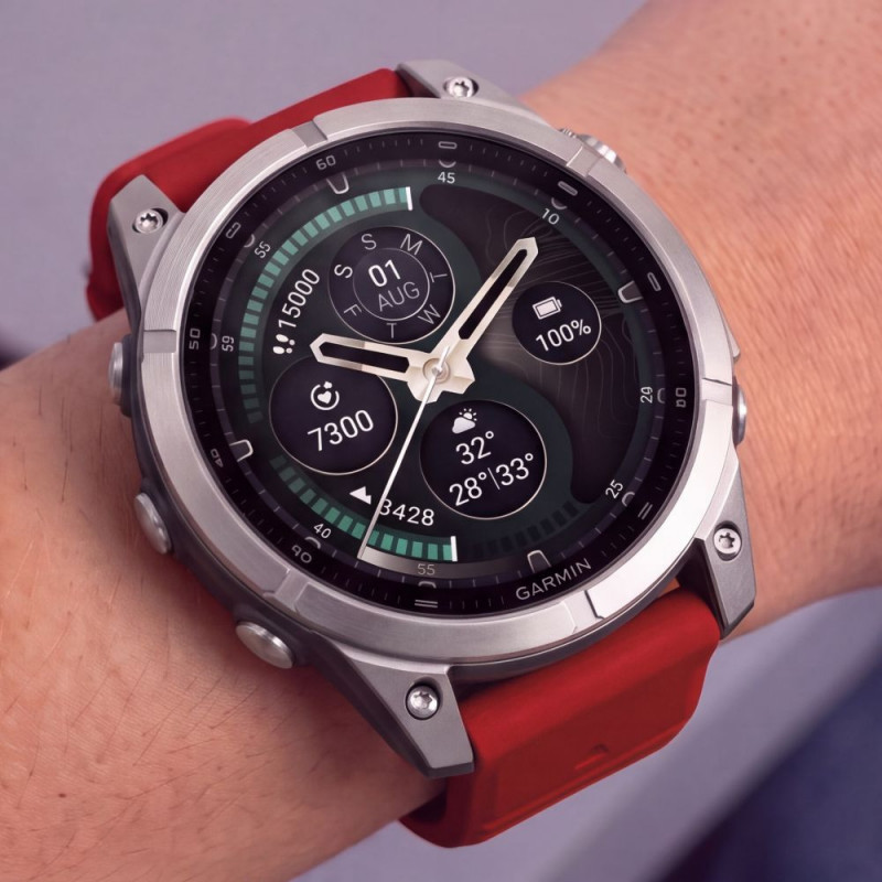 Cinturino in silicone Tech-Protect per Garmin Fenix 5 / 6 / 6 Pro / 7 / 8 / 8 Pro / E / 9 / 9 Pro 47 mm, rosso cremisi