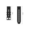 Cinturino in silicone Tech-Protect per Garmin Fenix 5 / 6 / 6 Pro / 7 / 8 / 8 Pro / E / 9 / 9 Pro 47 mm, Obsidian Black