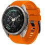 Cinturino in silicone Tech-Protect per Garmin Fenix 5 / 6 / 6 Pro / 7 / 8 / 8 Pro / E / 9 / 9 Pro 47 mm, arancione segnale
