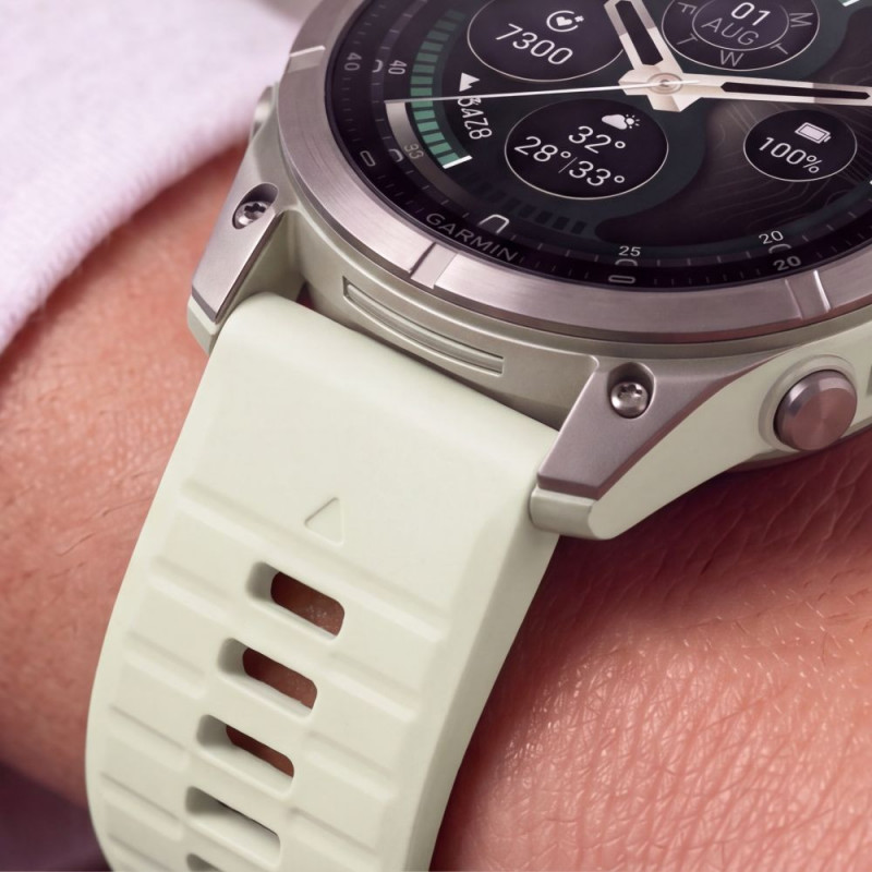 Cinturino in silicone per orologio Tech-Protect per Garmin Fenix 5 / 6 / 6 Pro / 7 / 8 / 8 Pro / E / 9 / 9 Pro 51 mm, grigio pietra