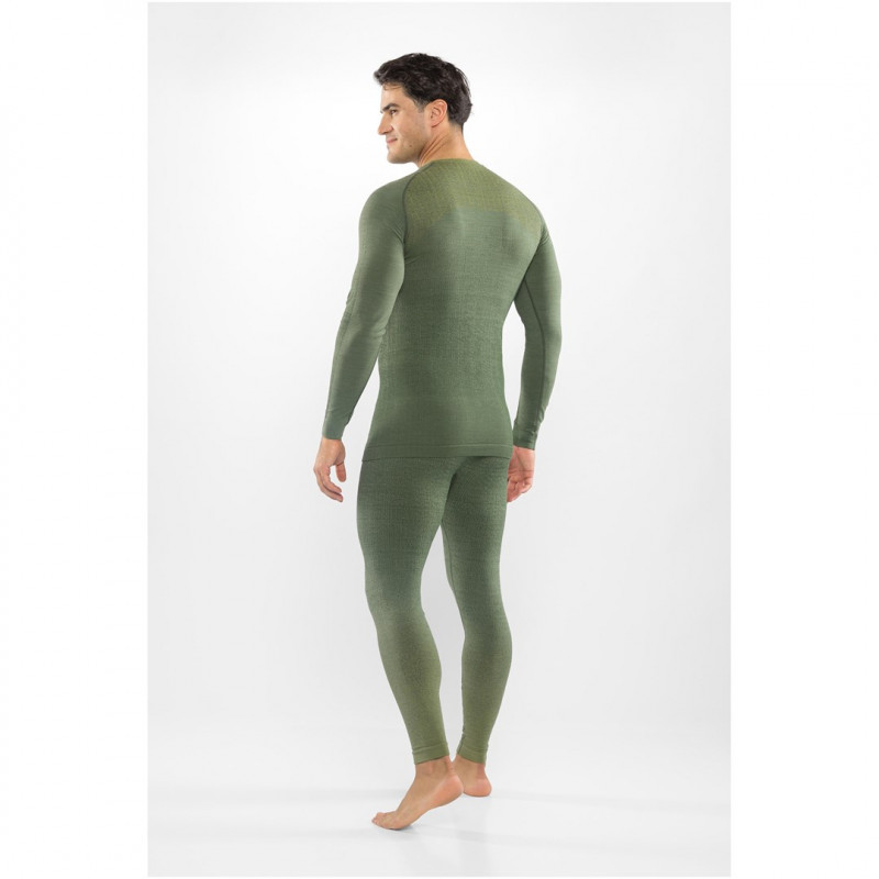 Set intimo termico da uomo Viking Altis Man Set in merino, verde scuro, M