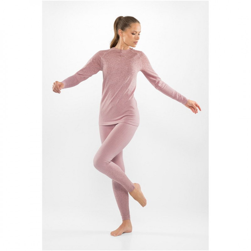 Set intimo tecnico in merino da donna Viking Altis Lady Set, rosa, L