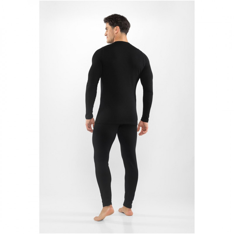 Set intimo tecnico da uomo Viking Meriboo Man Set in merino, nero, M