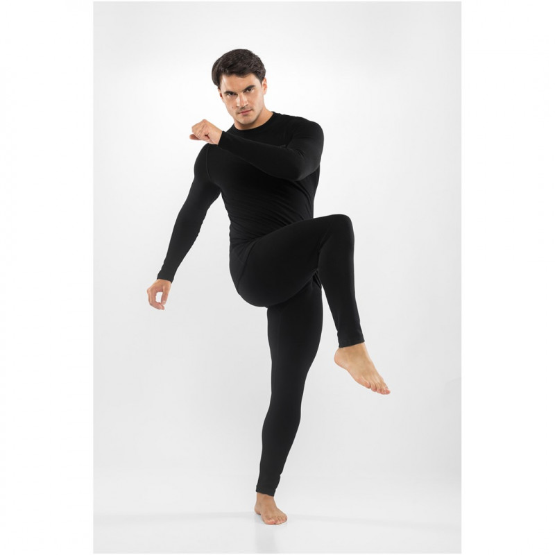 Set intimo tecnico da uomo Viking Meriboo Man Set in merino, nero, M