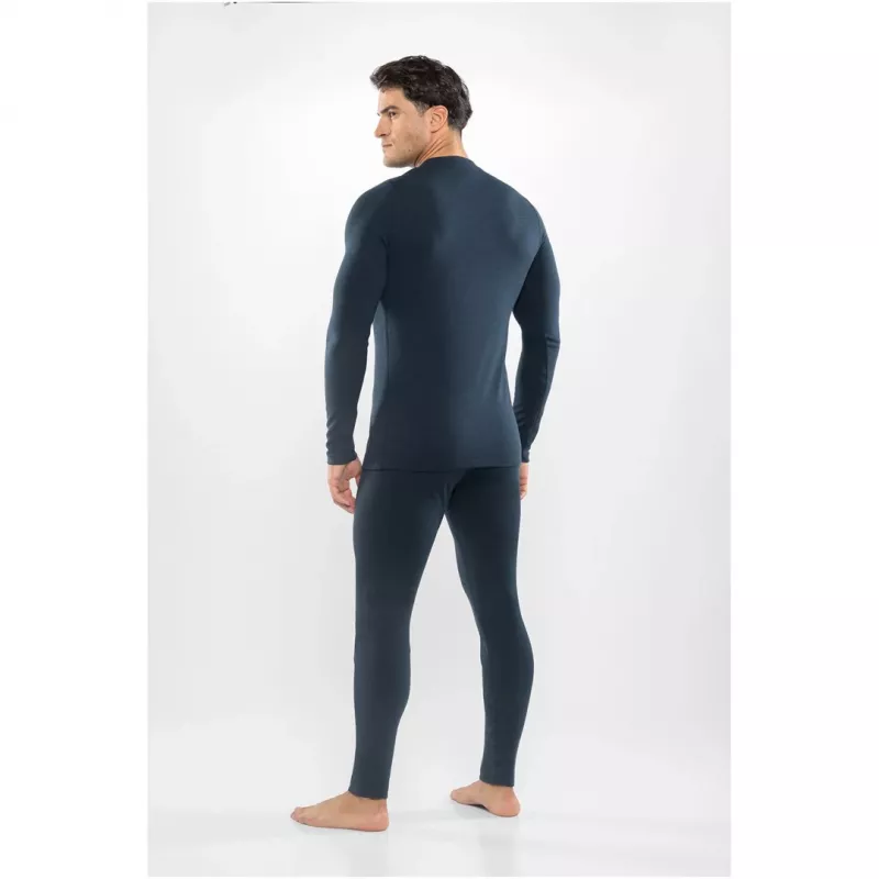 Set intimo tecnico da uomo Viking Meriboo Man Set in merino, blu navy, L