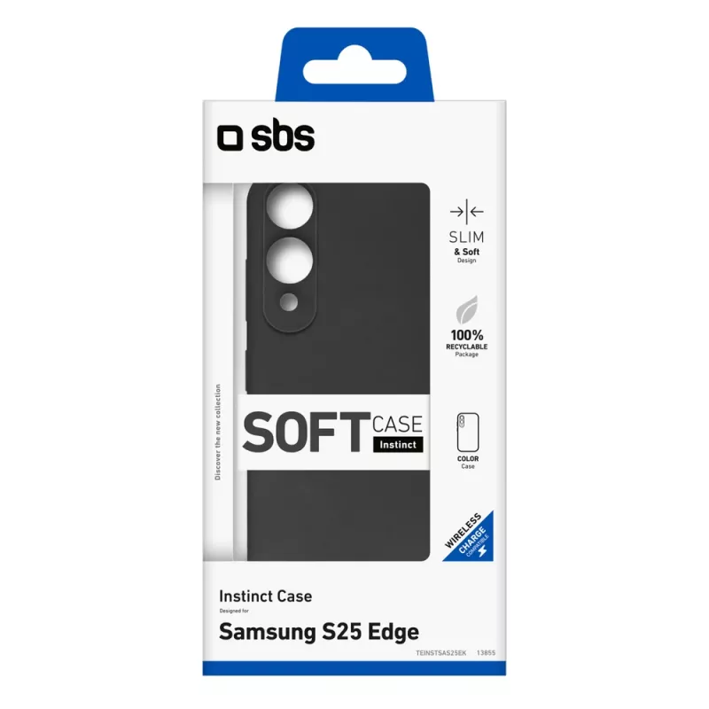 Custodia SBS Instinct per Samsung Galaxy S25 Edge, nera