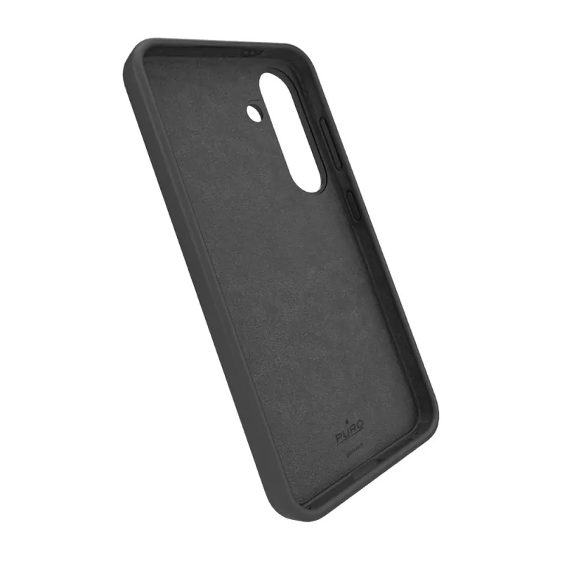 Custodia in silicone Puro Icon per Samsung Galaxy S25+, nera