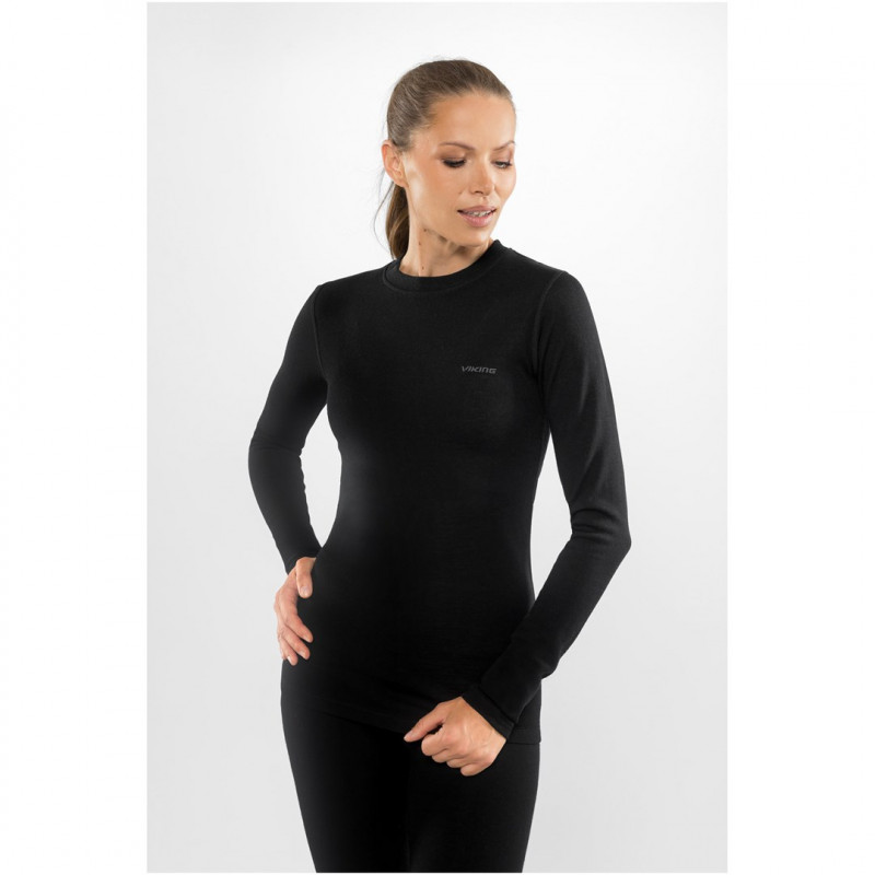 Set intimo tecnico donna Viking Meriboo Lady Set Merino, nero, S