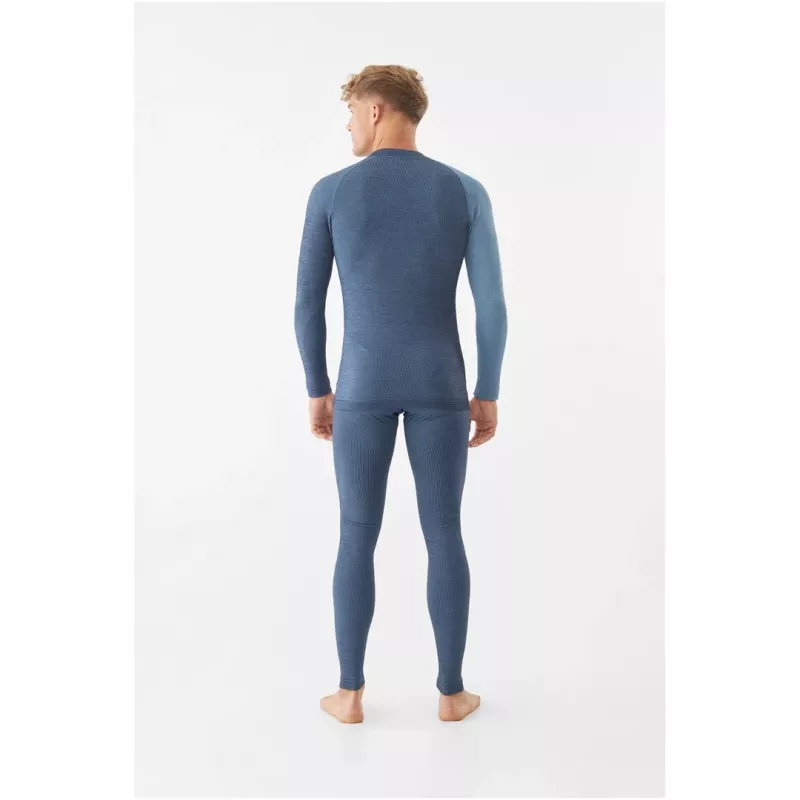 Set intimo tecnico da uomo Viking Meriboo Man Set in merino, blu navy, M