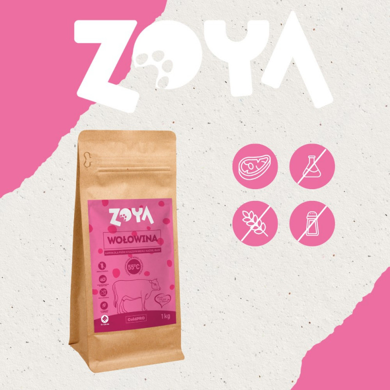 ZOYA ColdPRO Beef crocchette per cani, 1 kg