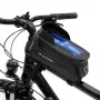 Borsa da telaio per bici Wozinsky WBB28BK con custodia per telefono, 1,7 L, nera