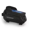 Borsa da telaio per bici Wozinsky WBB28BK con custodia per telefono, 1,7 L, nera