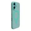 Custodia in silicone MagSafe Puro Daylight per iPhone 16, verde