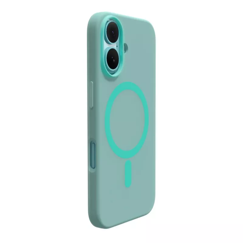Custodia in silicone MagSafe Puro Daylight per iPhone 16, verde