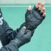 Guanti da moto in ecopelle Rockbros 16220006005, taglia XXL, nero