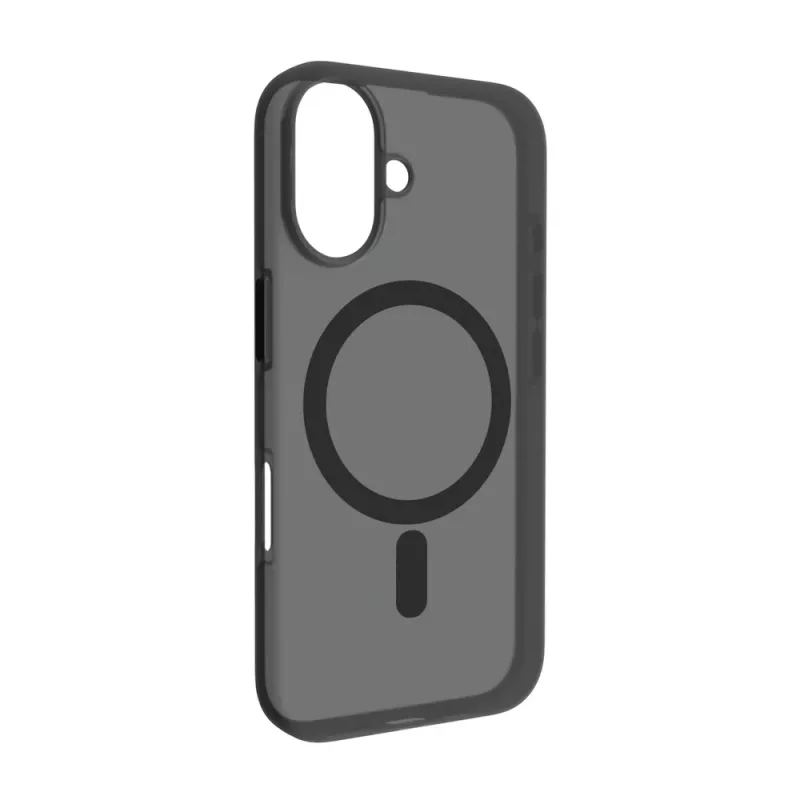 Custodia in silicone MagSafe Puro Daylight per iPhone 16 Plus, nera