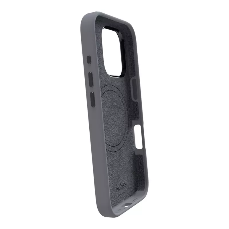 Custodia in silicone MagSafe Puro Icon Mag Pro per iPhone 16 Pro Max, grigio scuro