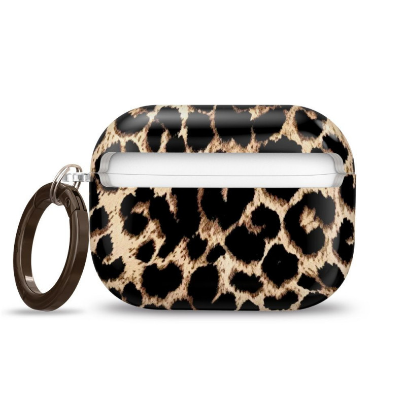 Custodia Tech-Protect Lamano per Apple AirPods Pro 3 con moschettone, Exotic Touch (nera e marrone)