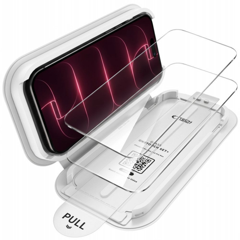 Tech-Protect OneTouch Set+ Vetro temperato per Apple iPhone 17 Pro / 18 Pro, trasparente (2 pz)