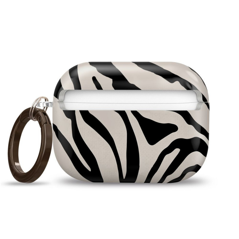 Custodia Tech-Protect Lamano per Apple AirPods Pro 3 con moschettone, Nature Muse (nera e beige)