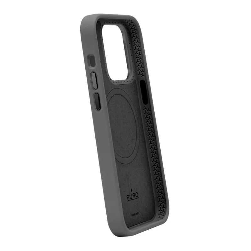 Custodia in silicone MagSafe Puro Icon Mag Pro per Apple iPhone 15 Pro Max, nera