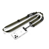 Tracolla per telefono Tech-Protect C9S Rope Crossbody, nylon, 91–140 cm, verde militare