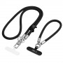 Set di cinghie per telefono Tech-Protect C10S Rope a tracolla e da polso, nero/titanio