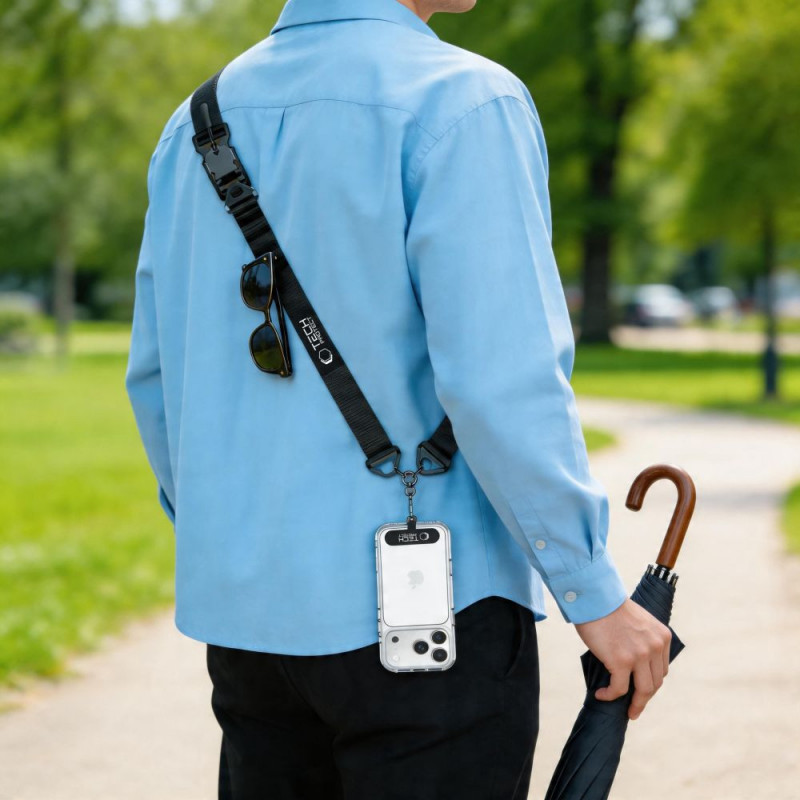 Tracolla per telefono Tech-Protect C9S Rope Crossbody, nera