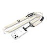 Tracolla per telefono Tech-Protect C9S Rope Crossbody, nylon, 91–140 cm, beige desertico