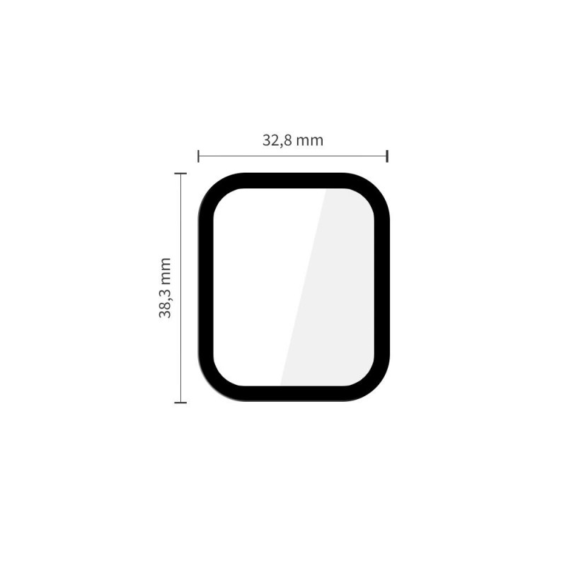 Vetro ibrido Tech-Protect Glass Flex+ per Apple Watch 4 / 5 / 6 / SE 1 / 2 / 3 40 mm, nero (2 pz)