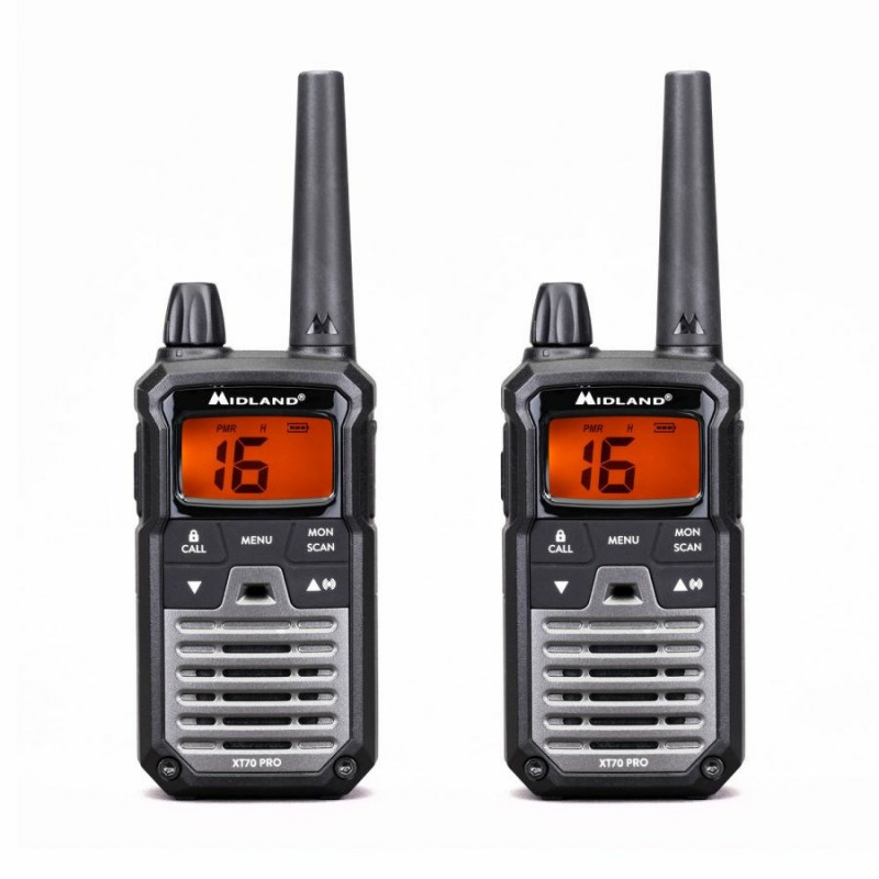 Midland XT70 Pro Duo Walkie Talkie, nero