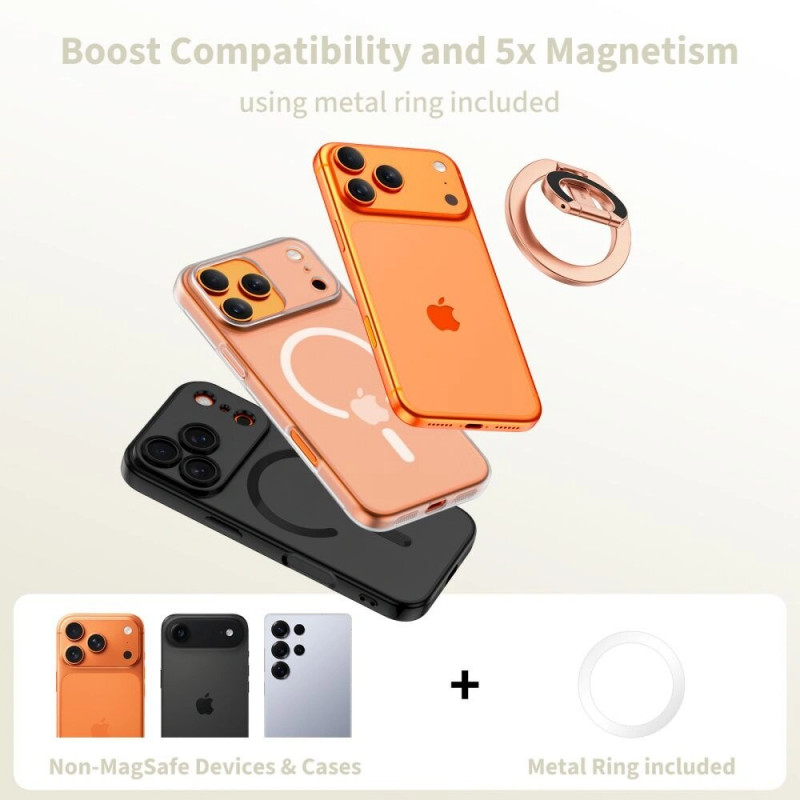 Tech-Protect MMR400 Lamano Anello magnetico per telefono MagSafe, oro rosa