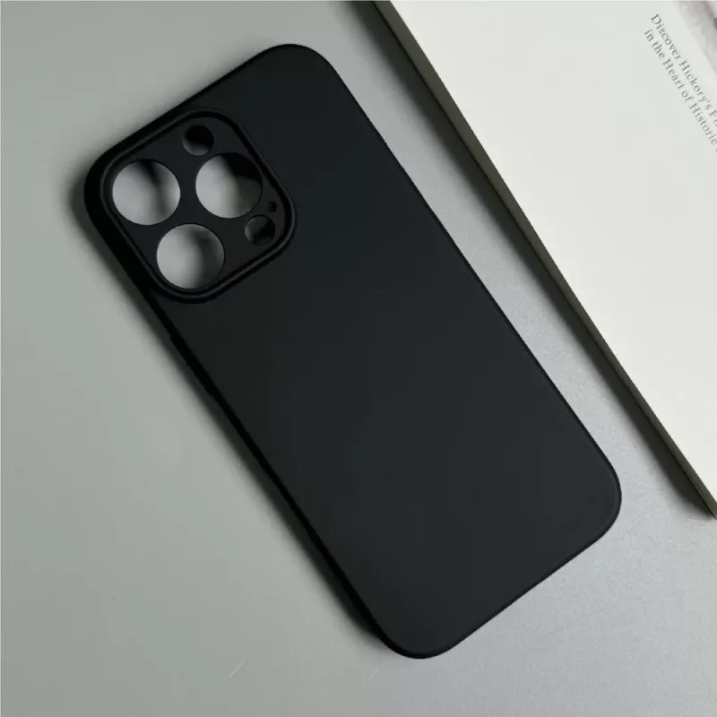 Custodia morbida Hurtel per iPhone 16 Pro Max, nera
