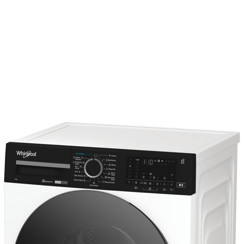 Lavatrice a carica frontale Whirlpool WPM 87W ADS EE, 8 kg, 1400 RPM, bianca