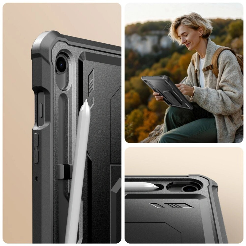 Custodia per tablet Tech-Protect Kevlar Pro per Samsung Galaxy Tab S9 11.0 / S10 FE / S10 Lite 10.9 (X710 / X716B / X520 / X526 / X400 / X406B), nera
