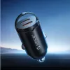 Caricabatterie da auto Orico MiniRing MR-30-2C 30W 2x USB-C, nero