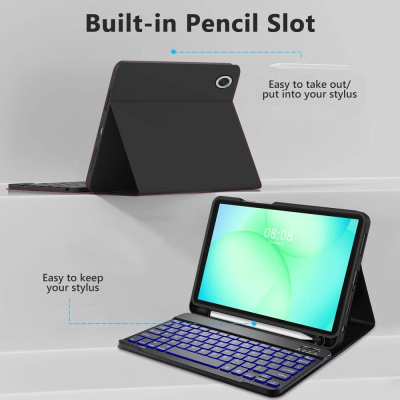 Custodia con tastiera Tech-Protect SmartCase Pen + Keyboard per Samsung Galaxy Tab A9+ / A11+ 11.0 (X210 / X215 / X216 / X230 / X235 / X236), nera