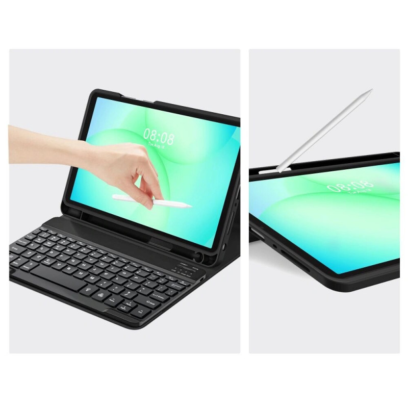 Custodia con tastiera Tech-Protect SmartCase Pen + Keyboard per Samsung Galaxy Tab A9+ / A11+ 11.0 (X210 / X215 / X216 / X230 / X235 / X236), nera