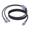 Cavo USB-C 2in1 UGREEN L533, USB-C a 2x USB-C PD 140W, 2 m, nero