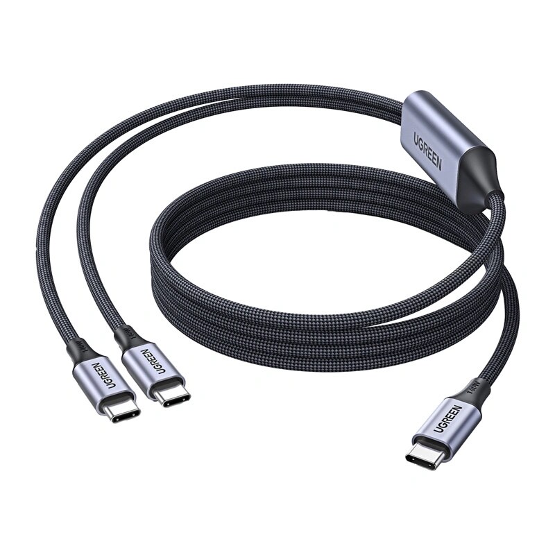Cavo USB-C 2in1 UGREEN L533, USB-C a 2x USB-C PD 140W, 2 m, nero