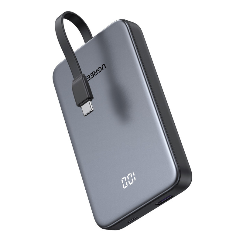 UGREEN PB526 Power bank 10000mAh 20W con cavo USB-C integrato