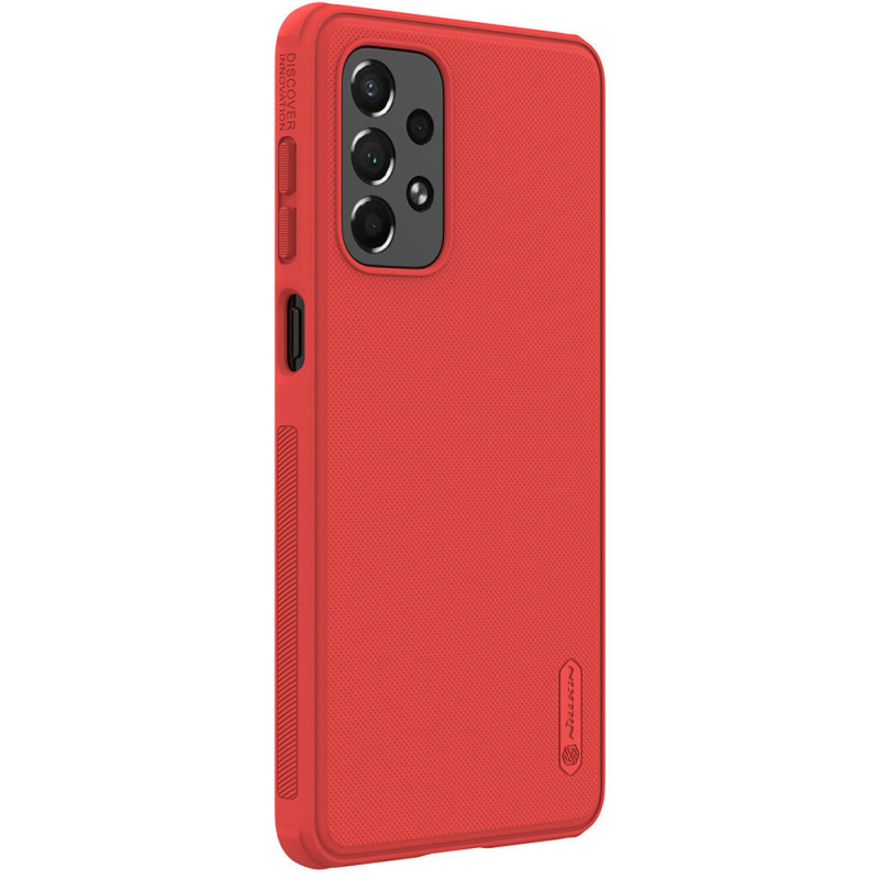 Custodia Nillkin Super Frosted Shield Pro per Samsung Galaxy A73, rossa