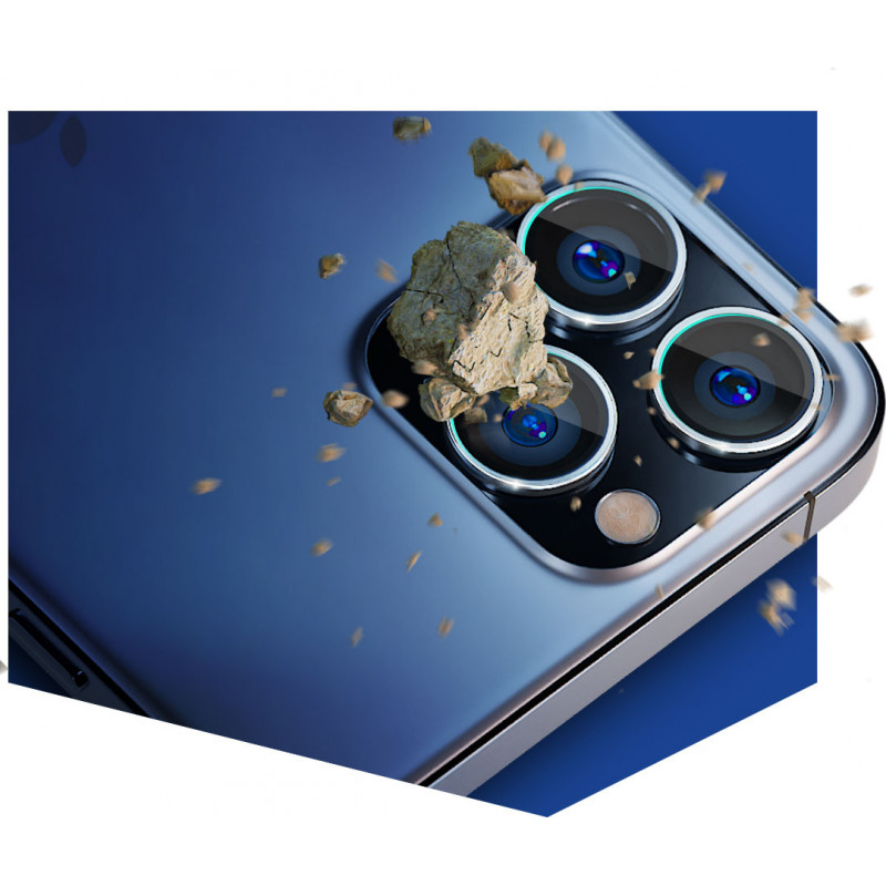 Vetro protettivo per fotocamera 3MK Lens Protection Pro per Apple iPhone 13 Pro / 13 Pro Max, grigio grafite